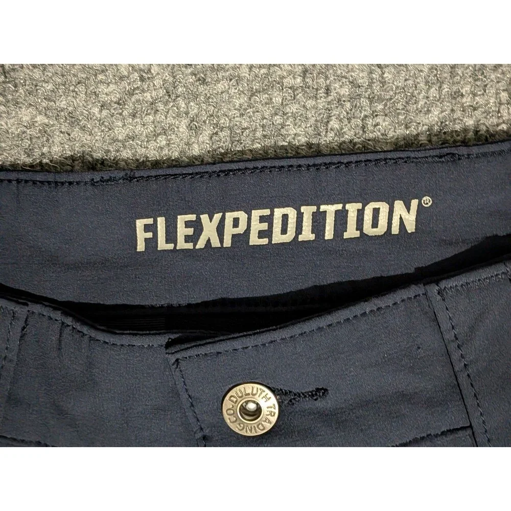 Duluth Trading Flexpedition Pants Mens 34x30 (33x30) Relaxed Fit Blue